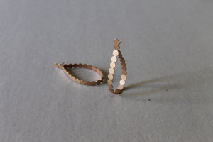 Rose gold plated silver earring