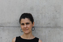 Load image into Gallery viewer, Oxidized silver earring