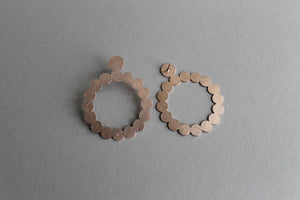 Rose gold plated silver earring