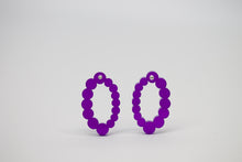 Load image into Gallery viewer, Methacrylate and silver earring - Purple