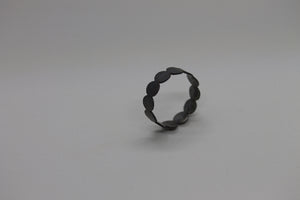 Anillo de plata oxidada mate